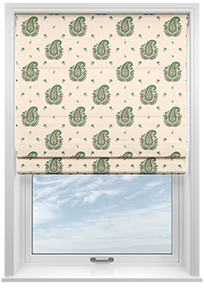 Petal & Block Boothi, Neem - Twist&Fit Roman Blind